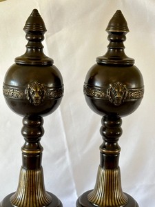 Pair of Decorative Metal Pillars