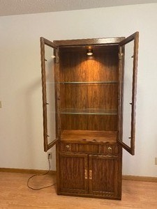 Vintage Bookshelf Display Cabinet