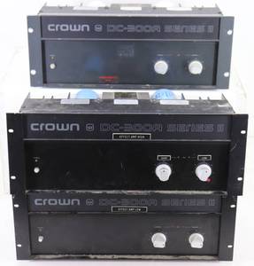 (3) Crown DC-300A Series II Amps