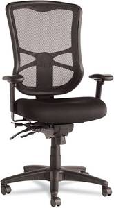 Alera ALEEL41ME10B Alera Elusion Series Mesh High-Back Multifunction Chair, Black