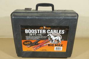 lot 11 image: Mills Fleet Farm 20ft Booster Cables