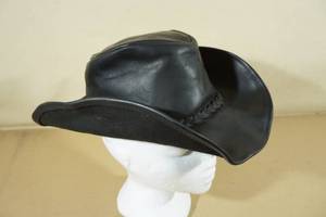 lot 43 image: Mens Western Leather Hat -Large