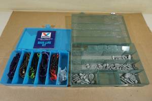 lot 76 image: 2 Tackle Boxes with Weights and Plastics