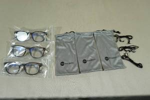 lot 142 image: 3 Pairs Bluemoky Blue Light Reading Glasses 3.00