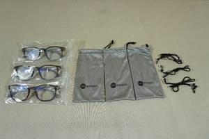lot 143 image: 3 Pairs Bluemoky Blue Light Reading Glasses 3.50