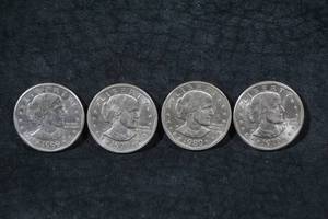 lot 151 image: 4 US Susan B Anthony Dollar Coins