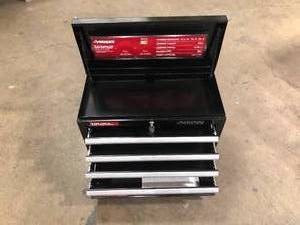 26 in. W x 12 in. D Standard Duty 4-Drawer Top Tool Chest in Gloss Black by Husky   Customer Returns See Pictures