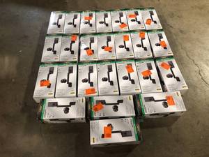 Lot of Assorted Vancouver Matte Black Entrance Door Handleset with Hartford Interior Knob by Defiant  Customer Returns See Pictures