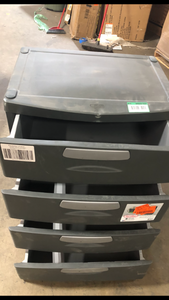 35.5 in. H x 26.625 in. W x 19.25 in. 4-Drawer Plastic Chest by Sterilite  Customer Returns See Pictures