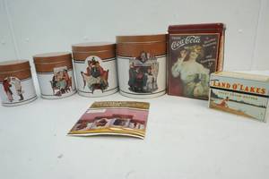 lot 23 image: Land O Lakes Recipe Box and Tins