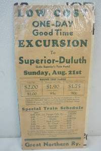 lot 148 image: Vintage Train Schedule