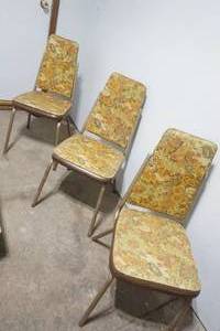 lot 215 image: Vintage Metal Dining Chairs