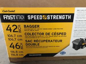 Original Equipment 42 in. and 46 in. FastAttach Double Bagger for XT1 and XT2 Series Riding Lawn Mowers (2015 and After) by Cub Cadet Customer Returns See Pictures