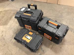 3 Lots of Ridgid Tool Boxes Customer Returns See Pictures