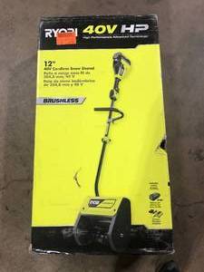 40V HP Brushless 12 in. Cordless Electric Snow Shovel with 4.0 Ah Battery and Charger by RYOBI Customer Returns See Pictures