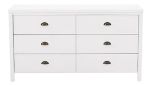 lot 24 image: Brand New JC PENNEY EXCLUSIVE Boston 6-Drawer Dresser - White Color