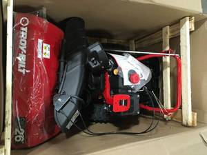 Storm 26 in. 208 cc Two- Stage Gas Snow Blower with Electric Start Self Propelled by Troy-Bilt  Customer Returns See Pictures