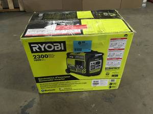 2,300-Watt Recoil Start Bluetooth Super Quiet Gasoline Powered Digital Inverter Generator with CO Shutdown Sensor by RYOBI  Customer Returns See Pictures