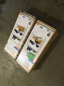 2 Lots of 4-Tier Steel Wire Shelving Unit in Chrome (36 in. W x 54 in. H x 14 in. D) by HDX   Customer Returns See Pictures