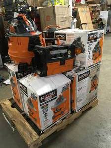 Pallet of WetDry Shop Vacs by Ridgid  Customer Returns See Pictures