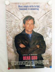 Vintage 1996 Dear God Double Sided Original Advance Movie Theater Poster