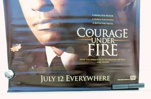 Vintage 1996 Courage Under Fire Single Sided Original Advance Bus Shelter Style Poster