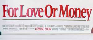 Vintage 1993 For Love or Money Theater Banner