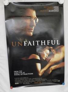 2002 Unfaithful Double Sided Original Advance Movie Theater Poster