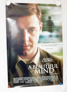 2001 A Beautiful Mind Double Sided Original Movie Theater Poster