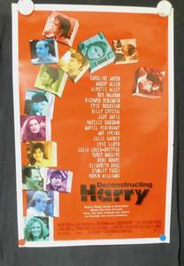 Vintage 1997 Deconstructing Harry Double Sided Original Movie Theater Poster