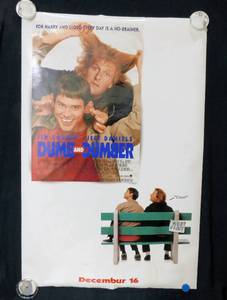 Vintage 1994 Dumb and Dumber Double Sided Original Advance Movie Theater Poster