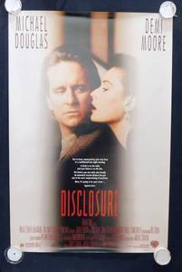Vintage 1994 Disclosure Double Sided Original Movie Theater Poster