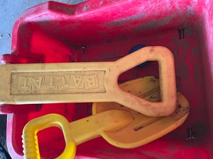 lot 33 image: wagon and shovel