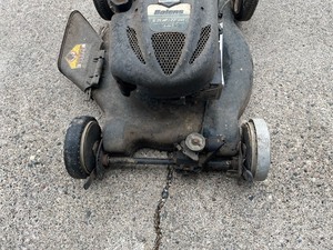 lot 82 image: old push mower   parts or repair