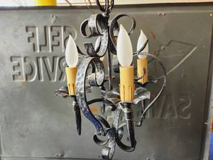 Vintage Wrought Iron Chandelier