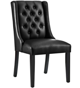 lot 509 image: Modway Baronet Black Vinyl Dining Chair EEI-3923-BLK (NEW IN BOX)