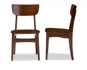 lot 538 image: Baxton Studio RT365-CHR Netherlands Mid-Century Dark Walnut Bent Wood Dining Side Chair Set of 2 (OPEN BOX)