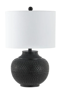 lot 588 image: SAFAVIEH Hemper 21 .5 in. Matte Black Table Lamp