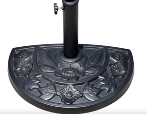 lot 597 image: Half Round Resin Umbrella Base (OPEN BOX)