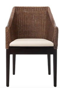lot 598 image: SAFAVIEH  Enrico Brown Accent Chair (NEW IN BOX)