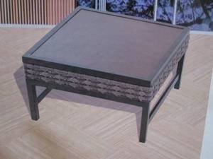 lot 543 image: Patio Festival Metal Outdoor Side Table (NEW IN BOX)