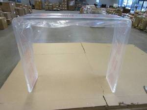 lot 577 image: Alexzander 33 Lucite Clear Acrylic Console Table (OUT OF BOX)