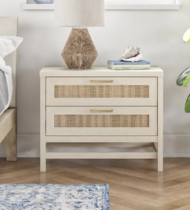 lot 611 image: Avenue Greene Leeds 2 Drawer Nightstand in Ivory