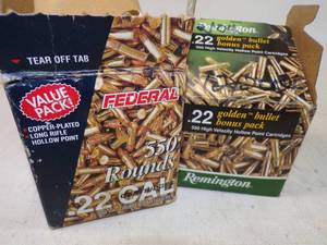 Remington .22 LR Golden Bullet Bonus Pack 2 Open Boxes Ammunition