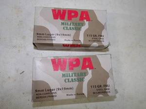 100 Rounds 9mm Luger Ammunition