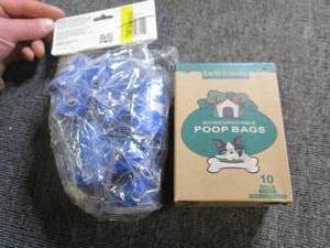 2 packages of dog poop bags...