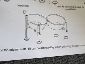 adjustable dog bowl stand with 2 me...