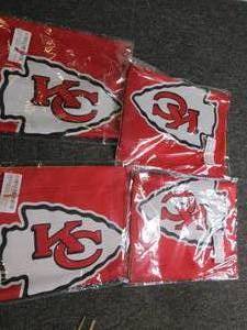 4 kansas city chiefs garden flags...