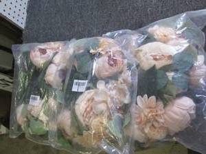 3 bags of faux flowers...
