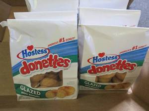 6 10.5 oz bags of hostess donettes...